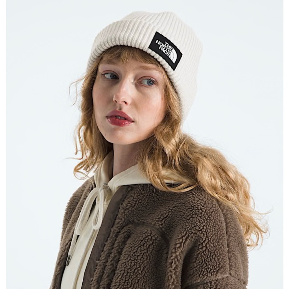 New The North Face Salty Lined White  Beanie